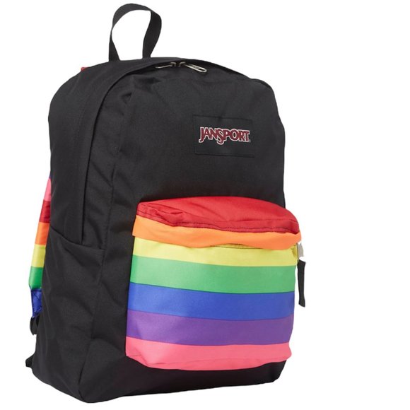 JANSPORT High Stakes Rainbow Backpack LGBTQ PRIDE Adjustable Shoulder Straps - Picture 3 of 6